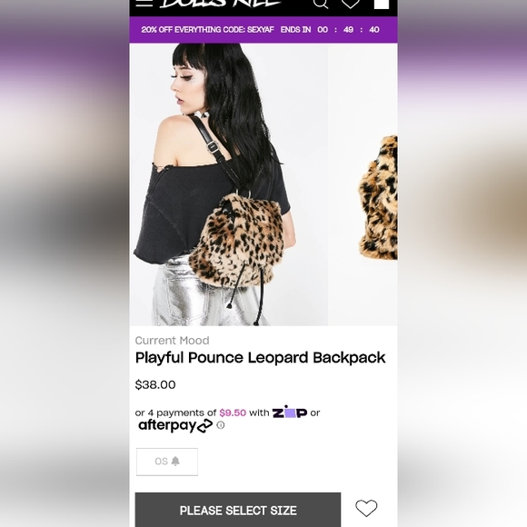Dolls kill leopard backpack🐈⬛ - Picture 4 of 5